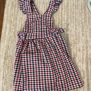 Plaid Kids Dress - Red and Black